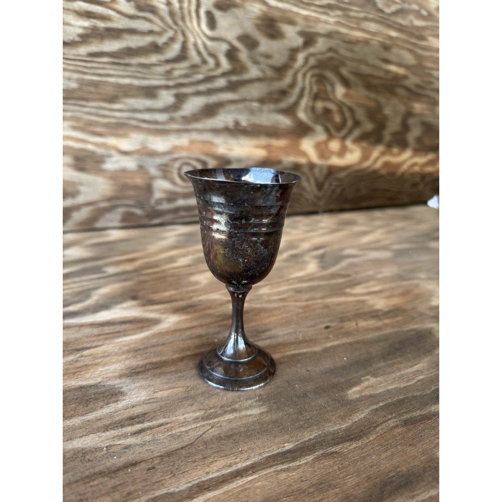 Vintage Queen City Silver Co Silver Plated Small Wine Goblet